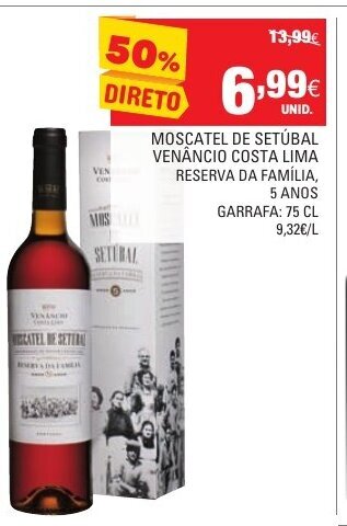 Continente Moscatel de Setúbal Venâncio Costa Lima 75cl promoção