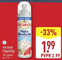 ALDI PRÉSIDENT Chantilly promoção