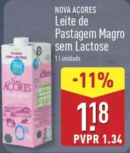 ALDI NOVA AÇORES Leite de Pastagem Magro sem Lactose promoção