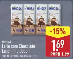 ALDI MIMOSA Leite com Chocolate Lanchinho Booom promoção