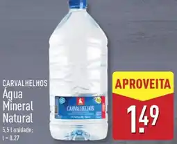 ALDI CARVALHELHOS Água Mineral Natural promoção