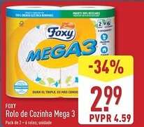 ALDI FOXY Rolo de Cozinha Mega 3 promoção
