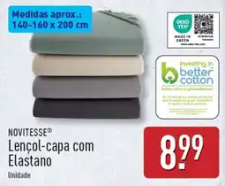 ALDI NOVITESSE Lençol-capa com Elastano promoção