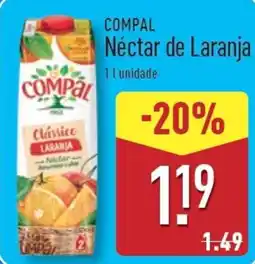 ALDI COMPAL Néctar de Laranja promoção