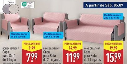 ALDI HOME CREATION Capa para Sofá de 1 Lugar promoção