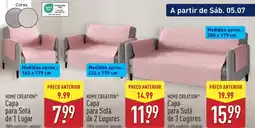 ALDI HOME CREATION Capa para Sofá de 2 Lugares promoção