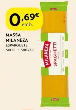 Spar Massa milaneza esparguete promoção