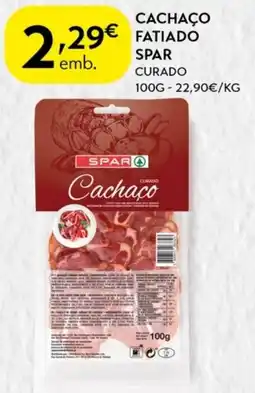 Spar Cachaço fatiado spar curado promoção