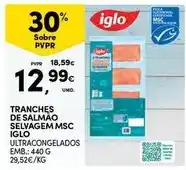 Continente Iglo - tranches de salmao selvagem msc promoção