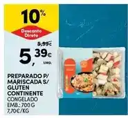 Continente Continente - preparado p/ mariscada s/ gluten promoção