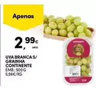 Continente Continente - uva branca s/ grainha promoção