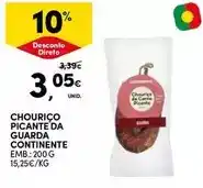 Continente Continente - chouriço picante da guarda promoção