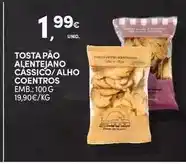Continente Tosta pao alentejano cassico/alho coentros promoção