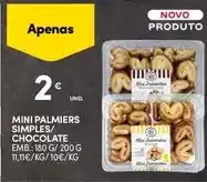 Continente Mini - palmiers simples/ chocolate promoção