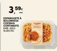 Continente Continente - esparguete a bolonhesa cozinha promoção