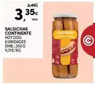 Continente Continente - salsichas promoção