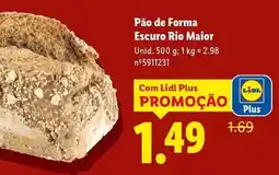 Lidl Rio maior - pão de forma escuro promoção