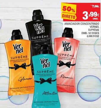 Continente Amaciador Concentrado Vernel Suprême 52 Doses promoção
