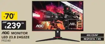 Radio Popular AOC Monitor LED 23.8" 24G2ZE promoção