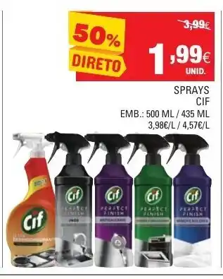 Continente Sprays CIF 500ml/435ml promoção