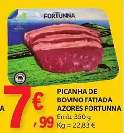 E.Leclerc Picanha de bovino fatiada azores fortunna promoção