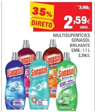 Continente Multisuperfícies Sonasol Brilhante 1.1L promoção