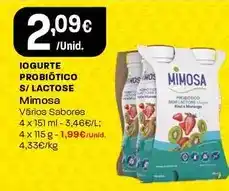 Intermarché Mimosa - iogurte probiotico s/lactose promoção