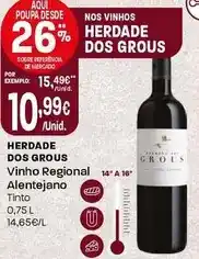 Intermarché Herdade dos grous - vinho regional alentejano promoção