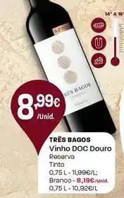 Intermarché Tres bagos - vinho doc douro promoção