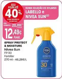 Intermarché Nivea sun - spray protect & moisture promoção