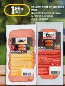 Intermarché Porsi - salsichas de churrasco promoção