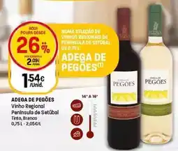 Intermarché Adega de pegões - vinho regional peninsula de setúbal tinto, branco promoção