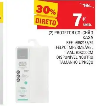 Continente Protector Colchão Kasa 90x200cm promoção