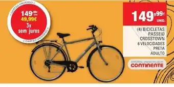Continente Bicicleta Passeio Passeio Crosstown promoção