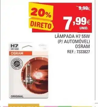 Continente Lâmpada H7 55W P/Automóvel Osram promoção
