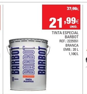 Continente Tinta Especial Barrot Branca 20L promoção