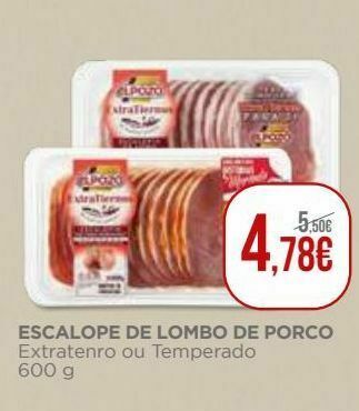 El Corte Inglés Escalope de porco elpozo promoção