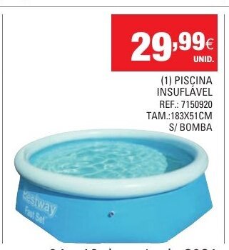 Piscina Insuflável 183x51cm S/Bomba