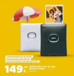 Radio Popular Instax - impresora foto sq link branco/verde promoção