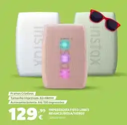 Radio Popular Instax - impresora foto link3 branco/roosa/verde promoção