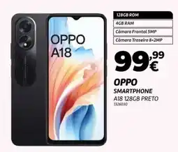 Radio Popular Oppo - smartphone a18 128gb preto promoção