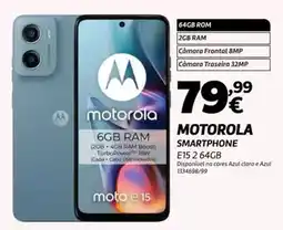 Radio Popular Motorola - smartphone e15 2 64gb promoção