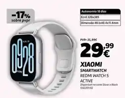 Radio Popular Xiaomi - smartwatch redmi watch 5 active promoção
