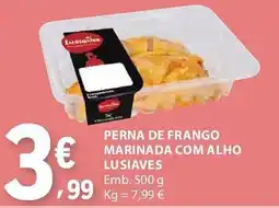 E.Leclerc Perna de frango marinada com alho lusiaves promoção