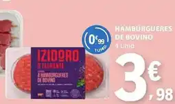E.Leclerc Hamburgueres de bovino promoção