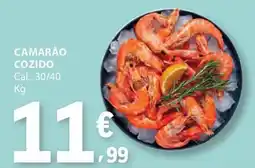 E.Leclerc Camarão cozido promoção