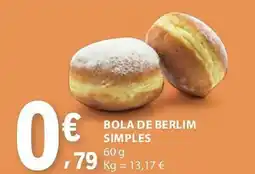 E.Leclerc Bola de berlim simples promoção