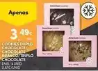 Continente Cookies duplo chocolate/ chocolate branco/triplo chocolate em3.-4 promoção