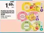 Continente Continente - pures de fruta do bebe promoção