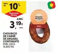 Continente Continente - chourico de carne de arganil promoção